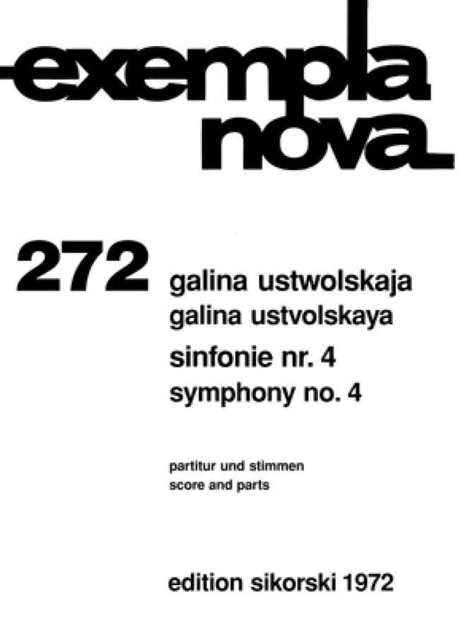 USTWOLSKAJA GALINA - SINFONIE N°4 - Partituur