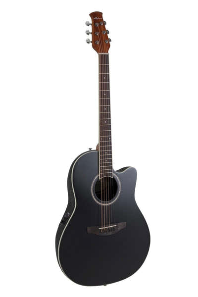 Applause Elektro-Akoestische Gitaar Ab28 Super Shallow Bowl Cutaway Black Satin