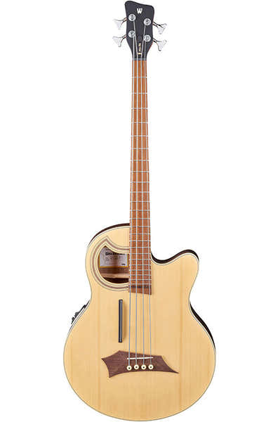 Warwick Bass Alien Deluxe Hybrid Thinline 4 Naturel satijn