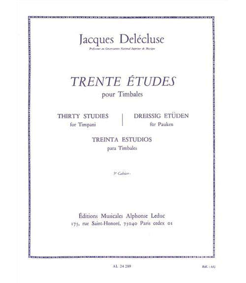 Delecluse J. - 30 Etudes Vol.3 - Pauken