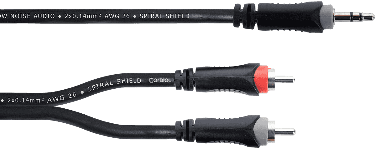 Y-kabel Stereo-mini-jack / 2 RCA 3 M