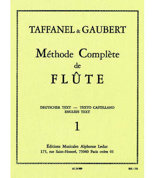 Taffanel/gaubert - Complete fluitmethode Deel 1
