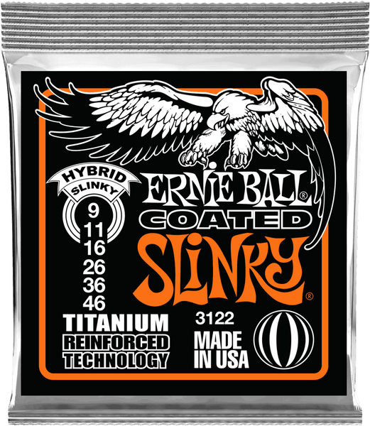 Ernie Ball 3122 Gecoate titanium-hybride Slinky 9-46