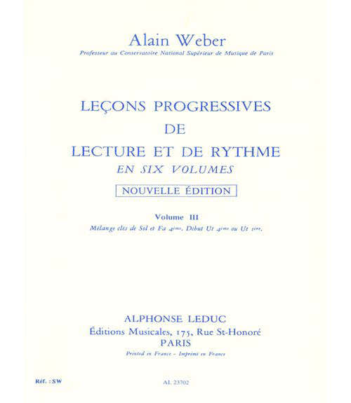 Weber A. - Leçons Progressives Lecture et Rythme Vol.3