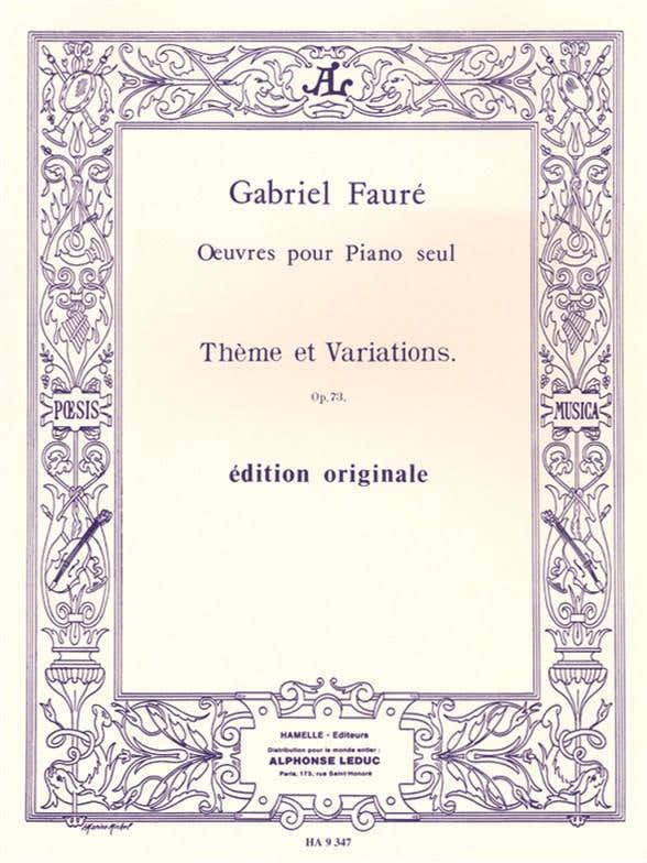FAURE GABRIEL - THEMA EN VARIATIES OP.73 - PIANO