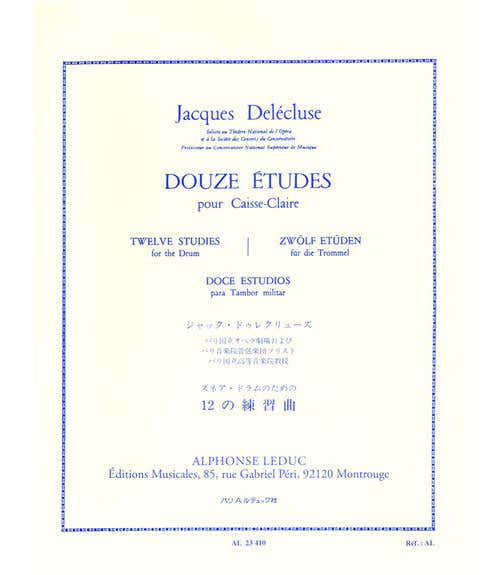 Delecluse Jacques - 12 Etudes Pour CAISSE-claire