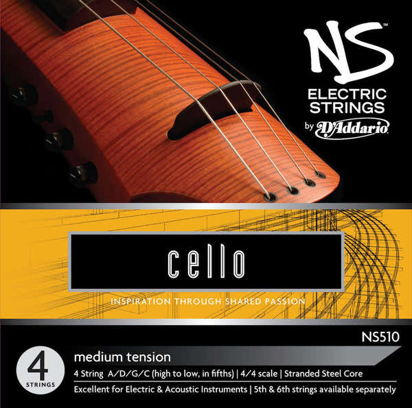 D'ADDARIO SET OF STRINGS FOR CELLO NS ELECTRIC NECK 4/4 TENSION MEDIUM