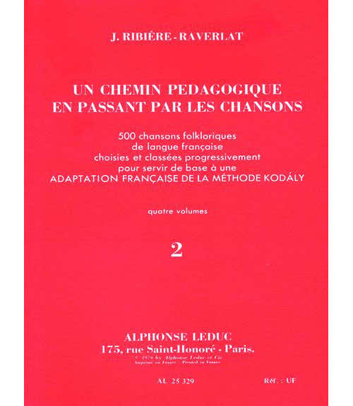 Leduc RIBIERE-RAVERLAT - CHEMIN PEDAGOGIQUE VOL.2 - CHANT