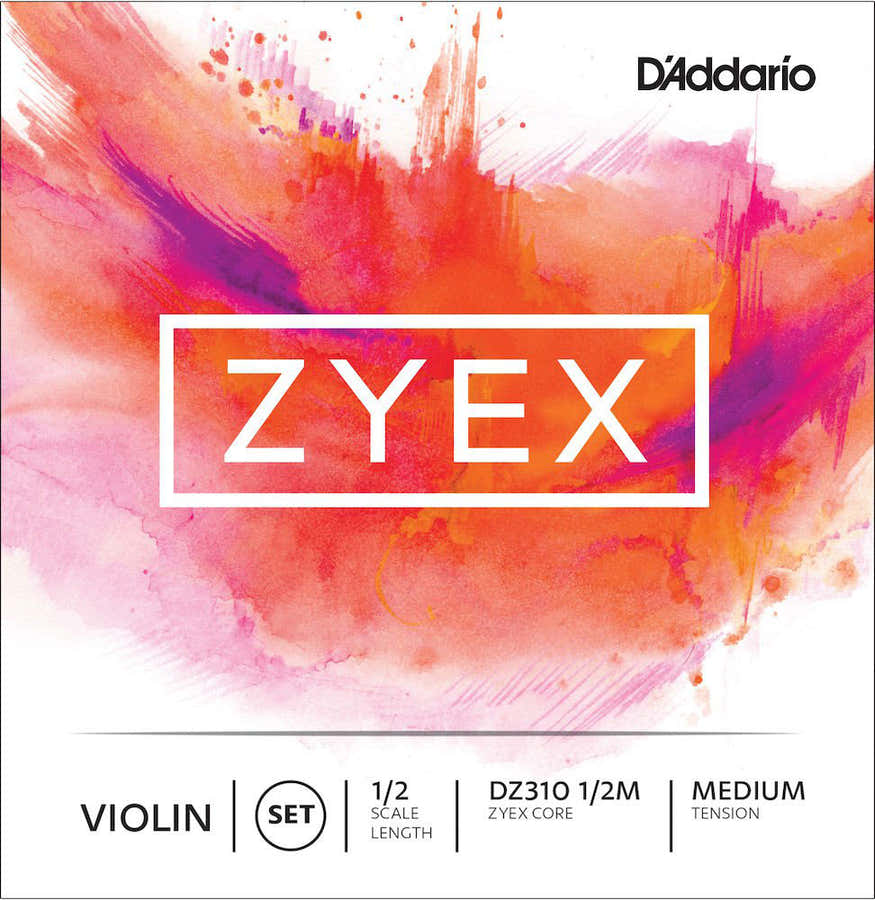 SET OF STRINGS FOR VIOLIN ZYEX 1/2 NECK MEDIUM TENSION