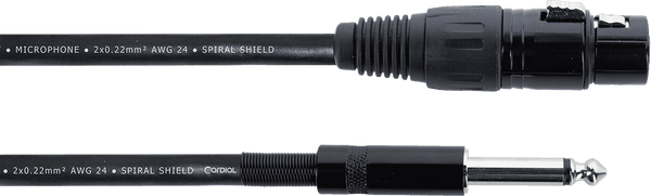 Audiokabel XLR Vrouwelijk / Mono-jack 5 M