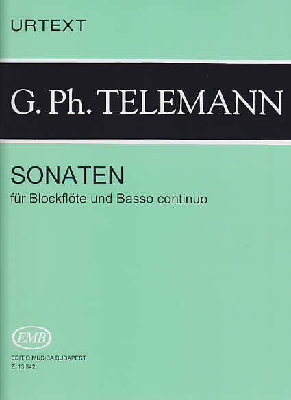 EMB (Editio Musica Budapest) TELEMANN SONATEN FüR BLOCKFLöTE UND BASSO CONTINUO