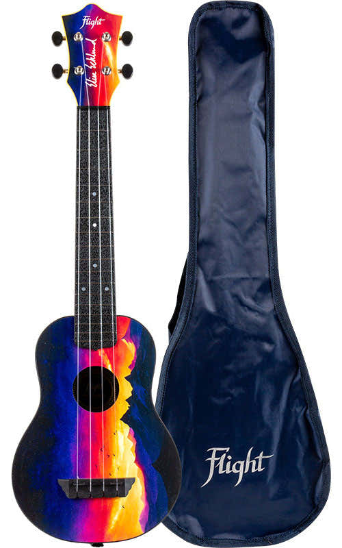TUSLEE Elise Ecklund Long Neck Travel Ukulele -