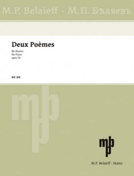 Belaieff Skrjabin A. - Deux Poemes Op.32 - Piano