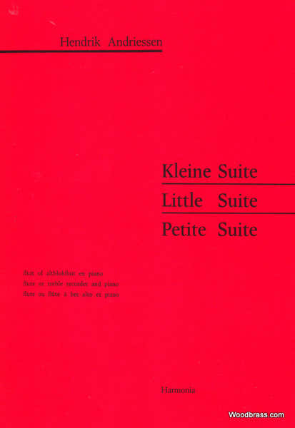 Harmonia Andriessen H. - Kleine Suite - Flute A Bec Alto et Piano
