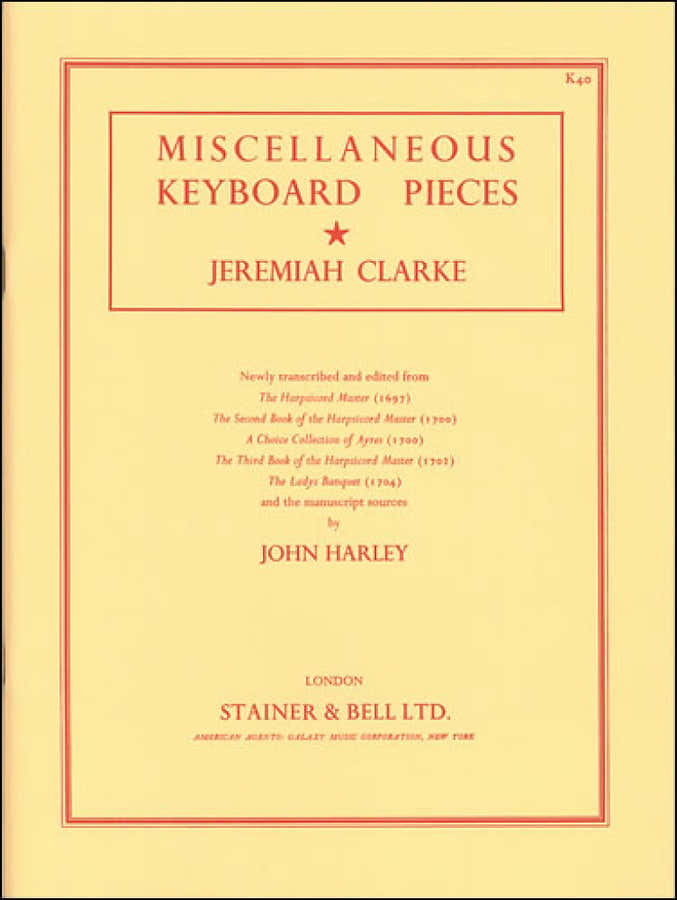 Jeremiah Clarke - Diverse stukken voor toetsinstrumenten