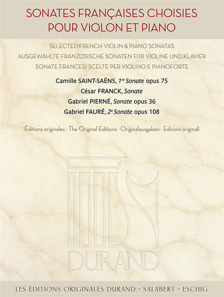 Durand Sonates Choisies Pour Violon & Piano