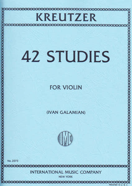 IMC Kreutzer - 42 Etudes Pour Violon (galamian)