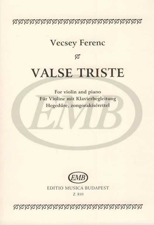 Vecsey F. - Valse Triste - Violon et Piano