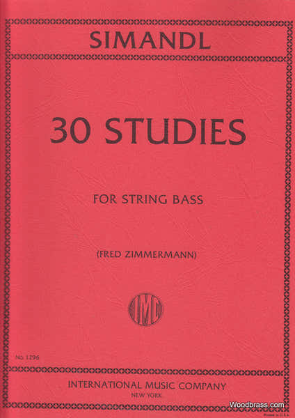 IMC Simandl F - 30 Studies For Development Of Tone - Contrebasse