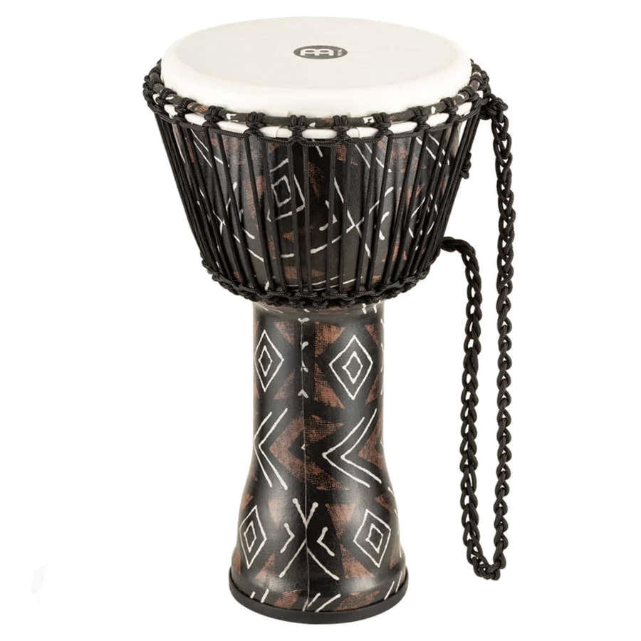 PERCUSSION 10" ROPE TUNED TRAVEL SERIES DJEMBE SYNTHETIC HEAD (PATENTED) KANGA SARONG