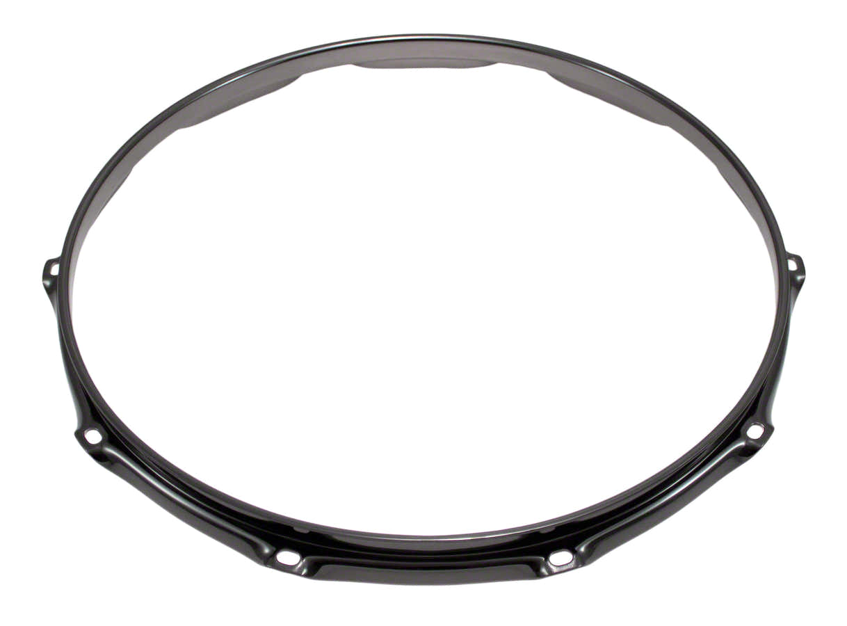 H30-14-10BK - 14" 10 HOLES BLACK 3.0MM SUPER TRIPLE FLANGE DRUM HOOP