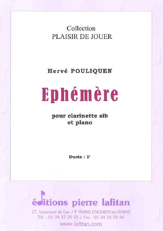 POULIQUEN HERVE - Vluchtig - Klarinet en piano