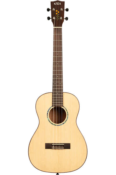 Kala 20th Anni Massief Sparrenblad/Gewolkt Sapele Bariton met Hoes