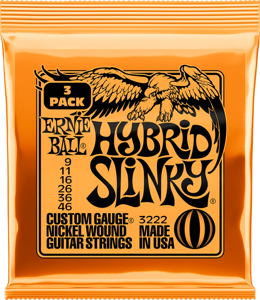 Ernie Ball 3222 Hybrid Slinky 9-46 Pak van 3