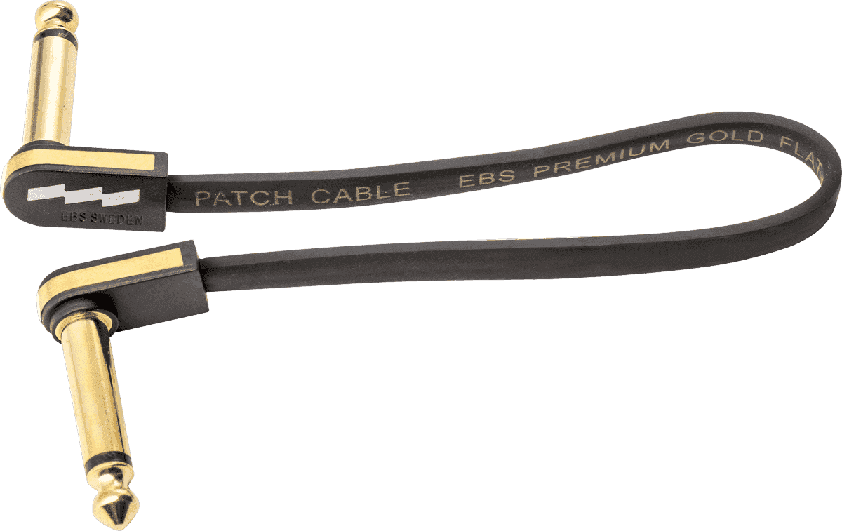 Gitaar-patchkabel 18 CM Compact Goud