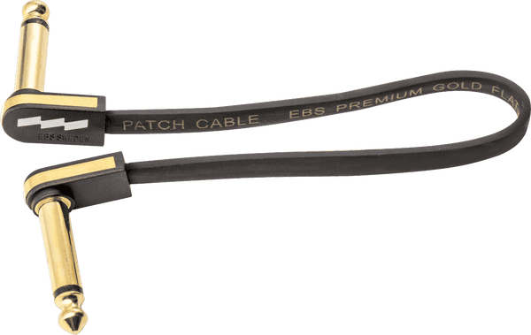 EBS Gitaar-patchkabel 18 CM Compact Goud