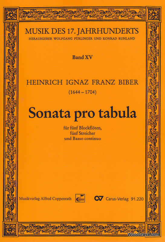 Biber Heinrich Ignaz Franz - Sonata pro tabula - Dirigentenpartituur