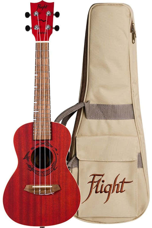 Flight: Gemstone DUC380 Concert Ukulele - Coral -