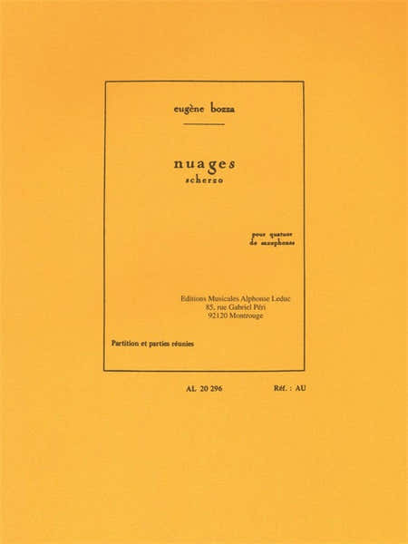 Leduc Nuages - Scherzo For Saxophone Quartet