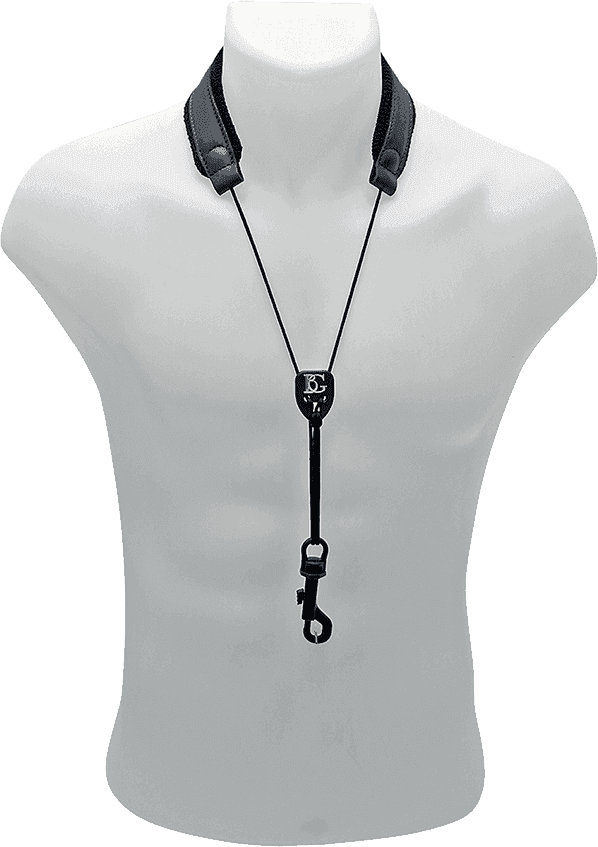 S20SH - ADRAAGBAND SAXOFOON ALTO TENOR CUERO (SNAP HOOK)