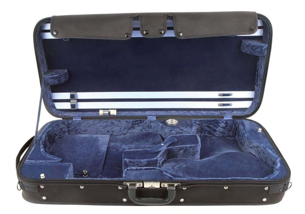 Dubbele Koffer Liuteria Maestro Zwart/Blauw - Viool/Altviool