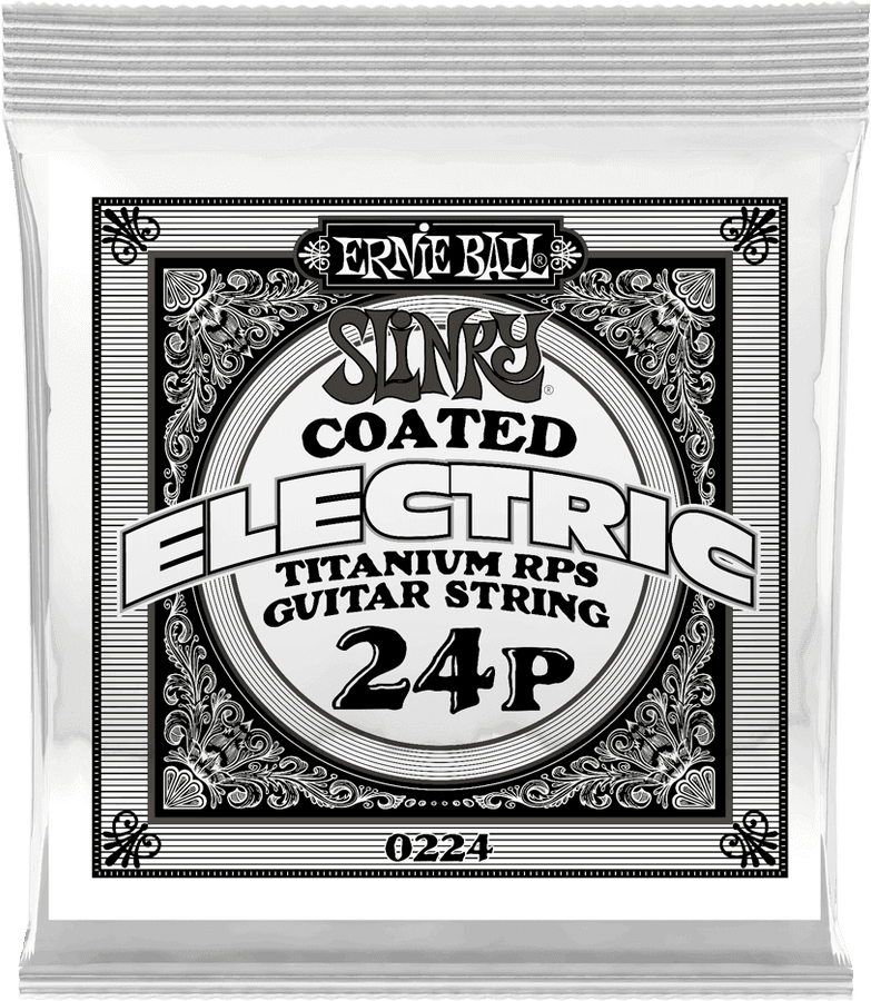 .024 SLINKY COATED TITANIUM REINFORCED PLAIN ELECTRIC GUITAR STRINGS