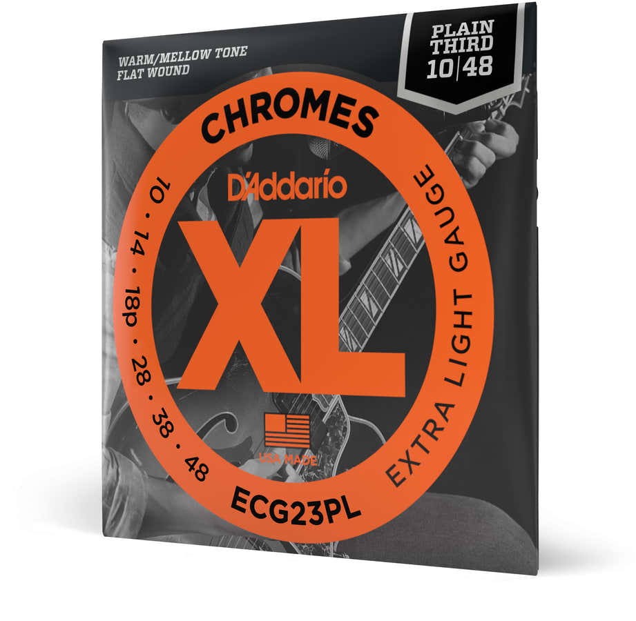 10-48 Extra Light, blanke derde snaar, XL Chromes