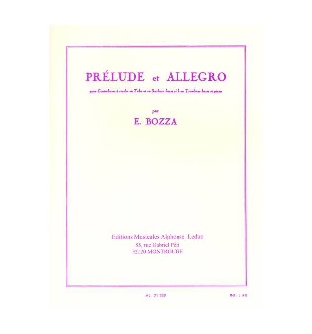 BOZZA E. - PRELUDE EN ALLEGRO - CONTRABAS (TROMBONE) EN PIANO
