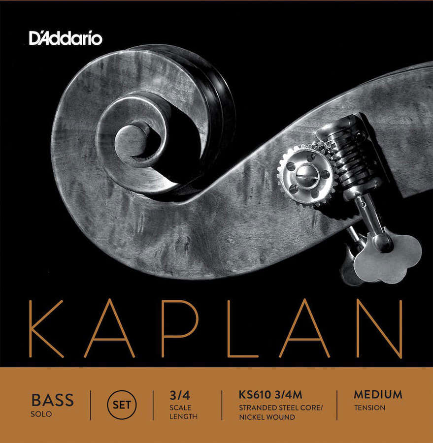 SET OF STRINGS FOR DOUBLE BASS 3/4 KAPLAN SOLO TENSION MEDIUM
