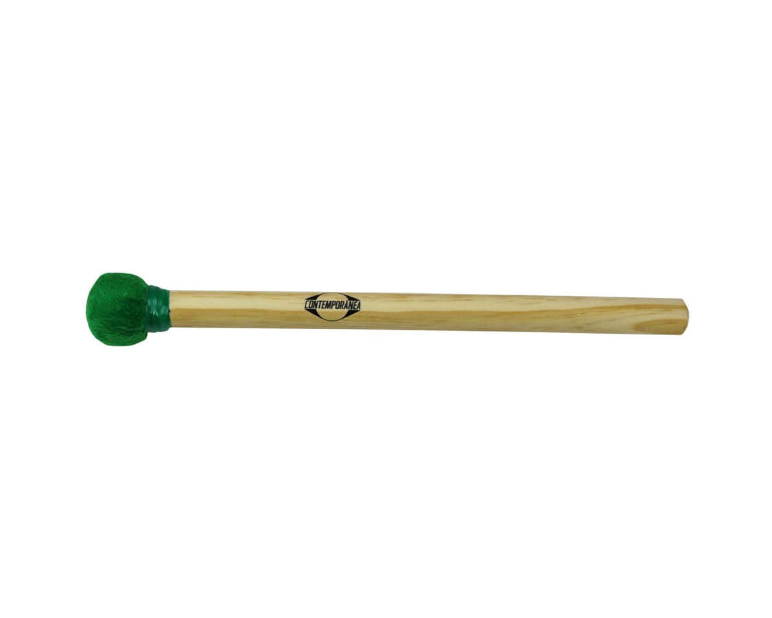 C-BS08G Surdo-Mallet Groen Hout Kleine Kop 35Cm