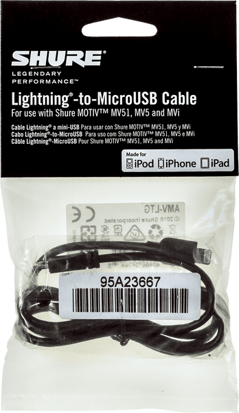 Micro USB-kabel - Lightning 1 M