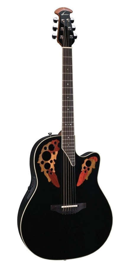 Elektro-Akoestische Gitaar Standard Elite Deep Contour Cutaway Black