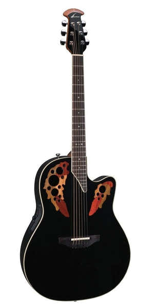 Elektro-Akoestische Gitaar Standard Elite Deep Contour Cutaway Black