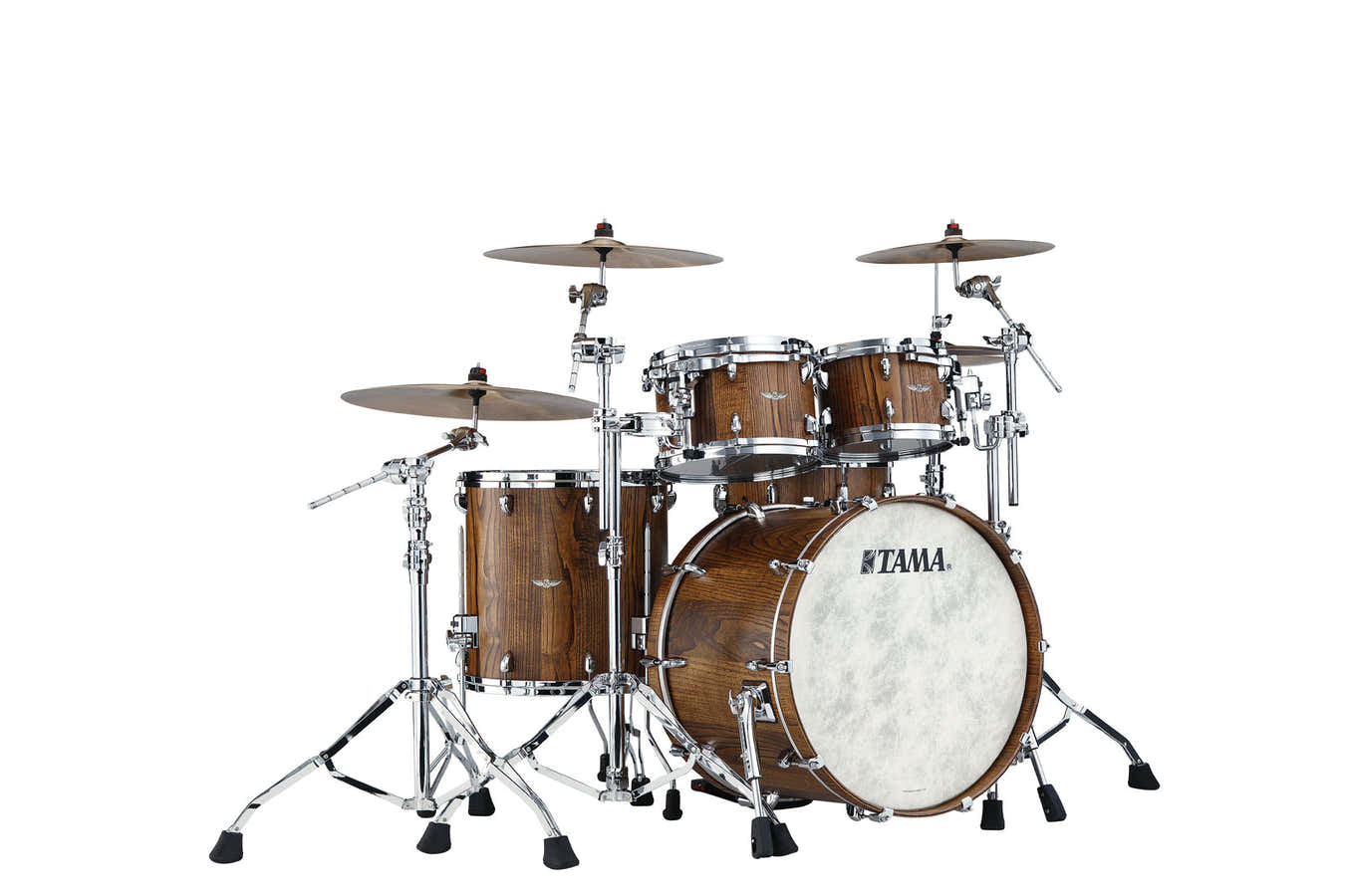STAR WALNUT 4-PIECE SHELL PACK WITH 22" BASS DRUM ROASTED JAPANESE CHESTNUT