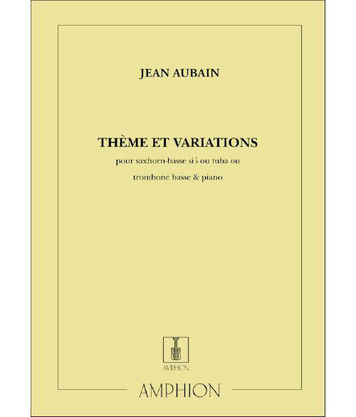 Amphion Editions Aubain - Theme & Variations - Tuba