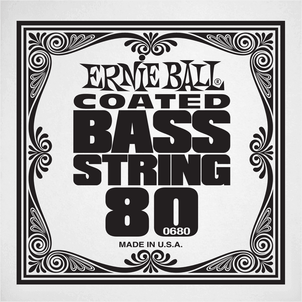 Ernie Ball .080 COATED NICKEL WOUND ELECTRIC BASS STRING SINGLE