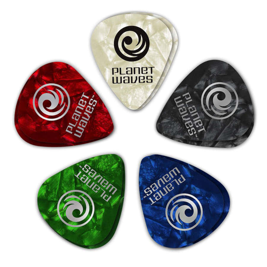 Assortiment dikke parelmoeren celluloid-gitaarplectra