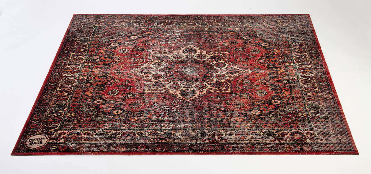 VPCLB-ORD Mat Vintage Persian Club Series 1.63 X 1.42M Antislip Origineel Rood