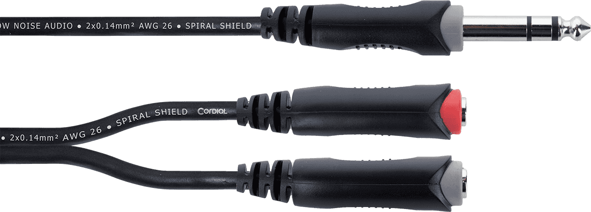 Kabel Y Splitter Stereo-Jack Mannelijk / 2 Mono-Jacks Vrouwelijk 30 cm