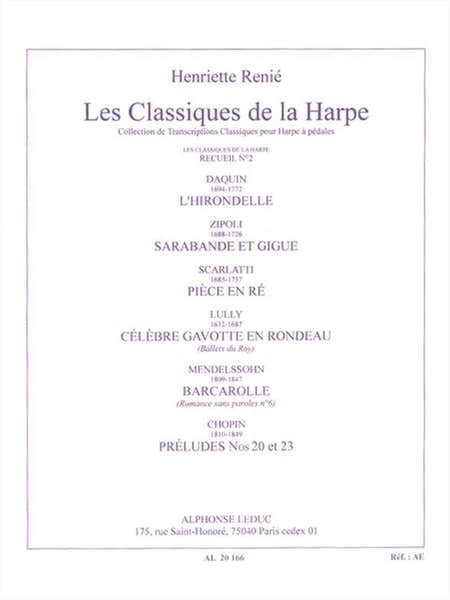 Les Classiques de la Harpe No. 2